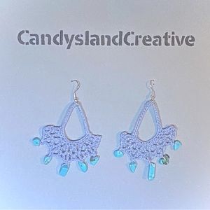 Turquoise chips earrings